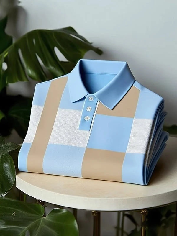 Pastel Checkered Polo Shirt | Premium Cotton Casual Polo