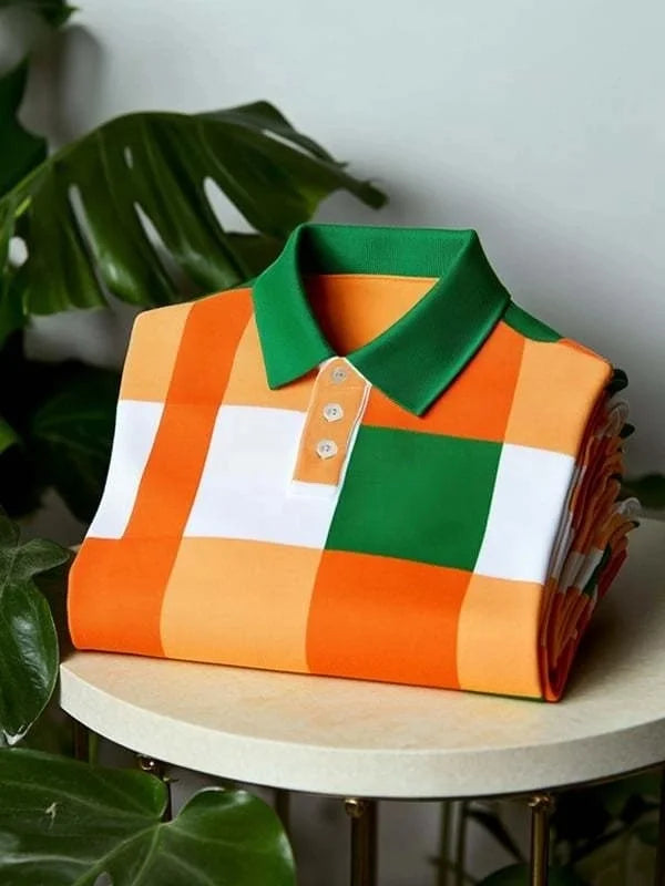 Pastel Checkered Polo Shirt | Premium Cotton Casual Polo