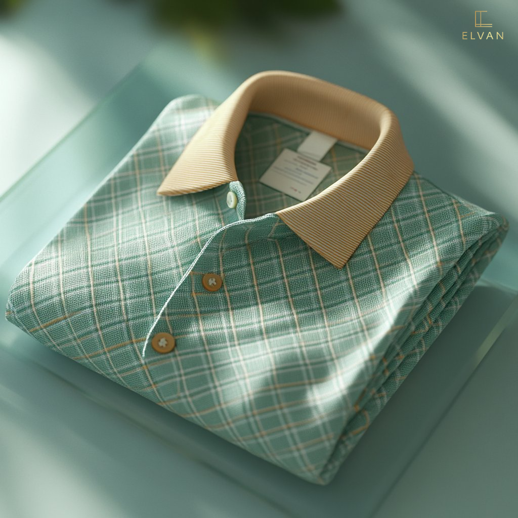 Premium Checked Polo Shirt with Contrast Collar – Classic Casual Polo (S–6XL)